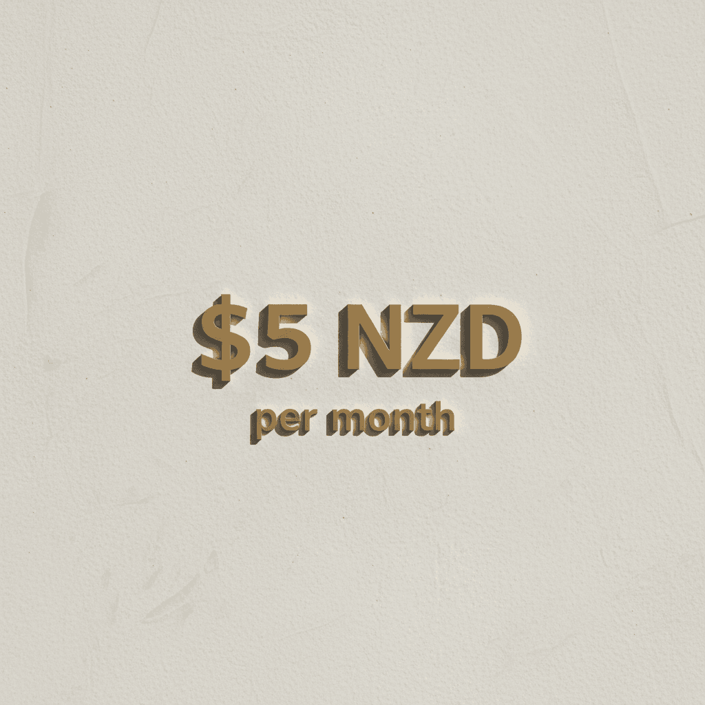 Flat $5 NZD monthly pricing