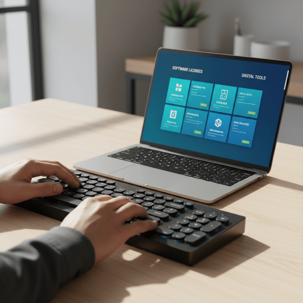 Laptop showing Ska group holding limited marketplace with diverse goods and job listings displayed on screen